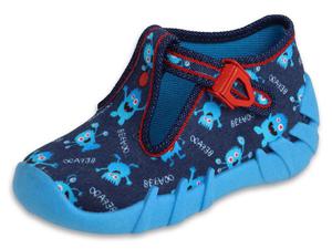 0-110P476 SPEEDY GRANATOWE POTWORKI :: kapcie buciki obuwie dziecięce poniemowlęce Befado 18-26 - 2875762344