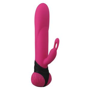 Wibrator ze stymulatorem echtaki - Adrien Lastic - Bonnie & Clyde Vibrator Pink - 2279257352