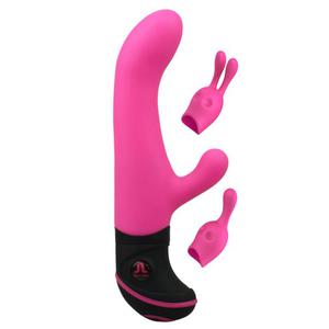 Wibrator z krliczkiem - Adrien Lastic Butch Cassidy Vibrator Pink - 2279257353