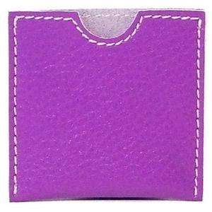 Elegancka skrzana kondomierka - Devine French Envelope fioletowy nubuk - 2279257362