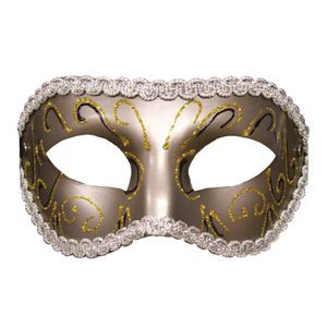 Maska karnawaowa - S&M Grey Masquerade Mask - 2279257587
