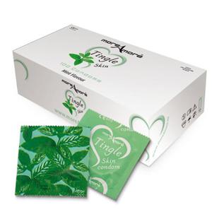 Mitowe prezerwatywy MoreAmore Condom Tasty Skin Mint 100 sztuk - 2279255632