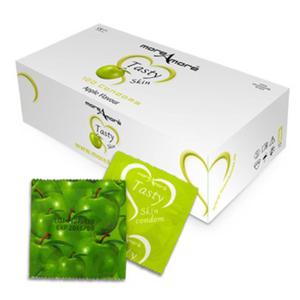 Jabkowe prezerwatywy MoreAmore Condom Tasty Skin Apple 100 sztuk - 2279255634