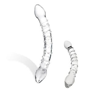 Dildo szklane - Glas Double Trouble Glass Dildo - 2279258011