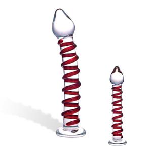 Dildo szklane - Glas Mr. Swirly Glass Dildo - 2279258015