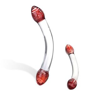 Dildo szklane - Glas Red Head Double Glass - 2279258020