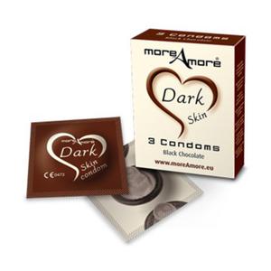 Ciemne prezerwatyw Condom Dark Skin - czekoladowe 3 sztuki - 2279255666