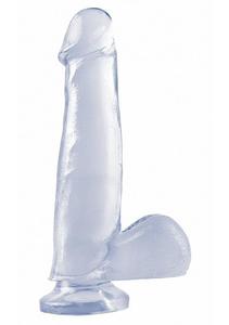 Hipoalergiczne Dildo realistyczne z przyssawk - PIPEDREAM Basix Rubber Works 7.5" Suction Cup Dong - bezbarwny - 2279258080