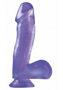 Dildo realistyczne z przyssawk - PIPEDREAM Basix Rubber Works 6.5" Dong with Suction Cup - Fioletowy - 2279258104