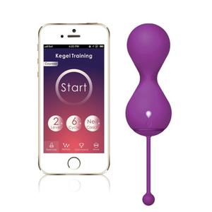 Sterowany aplikacj trenaer mini Kegla - Magic Motion Smart Kegel Ball Twins Purple - 2279258152