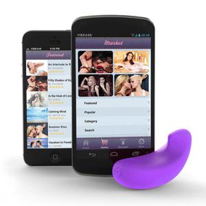 Stymulator sterowany z telefonu - Vibease iPhone Version Vibrator fioletowy - 2279258316