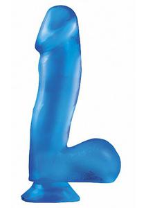 Dildo realistyczne z przyssawk - PIPEDREAM Basix Rubber Works 6.5" Dong with Suction Cup - Niebieski - 2279258517