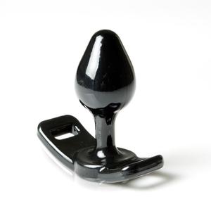 Plug analny - Perfect Fit Strap On Butt Plug Small Black czarny - 2279258592