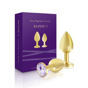 Luksusowe zote plugi analne - Rianne S Booty Plug Luxury Set 2x Gold - 2279258691