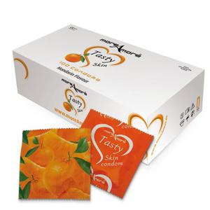 Mandarynkowe prezerwatywy MoreAmore Condom Tasty Skin Mandarin 100 sztuk - 2279256420