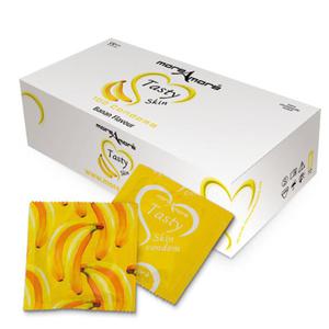 Bananowe prezerwatywy MoreAmore Condom Tasty Skin Banan 50 sztuk - 2279256431