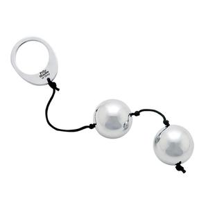 Pidziesit twarzy Greya Silver Metal Ben Wa Balls - Srebrne kulki orgazmowe - 2279256651