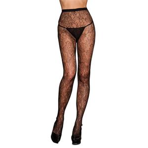 Rajstopy  haftowane - Pantyhose Black Lace - 2279256966