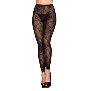 Rajstopy  bez stopek - Footless Tights Black Floral - 2279256970