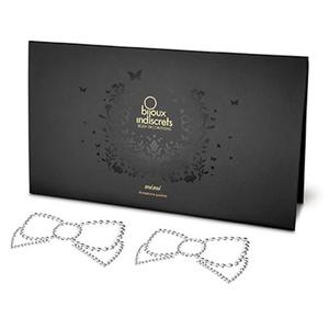 Diamentowe ozdoby na sutki i ciao - Bijoux Indiscrets Mimi kokarda srebrna - 2279256977