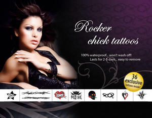 AdultBodyArt - Zestaw Tatuae Erotyczne - Rocker Chick - 2279255361