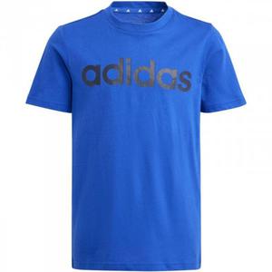 Koszulka dla dzieci adidas Essentials Linear Logo Cotton Tee niebieska IB4090 - 2878230599