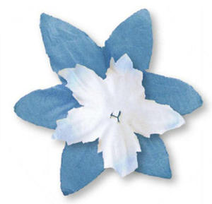 Papierowe kwiatki Heyda niebieskie/białe x80 - 2824961176