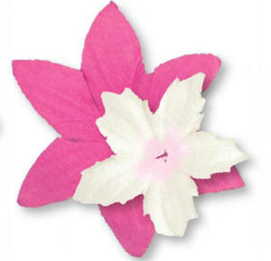 Papierowe kwiatki Heyda różowo/białe x80 - 2824961177