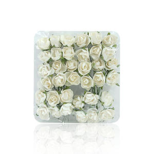Róże papierowe 1cm białe x144 - 2854939158