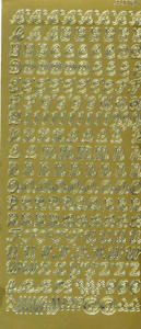 Sticker złoty 01080 - alfabet ozdobny x1 - 2824962969