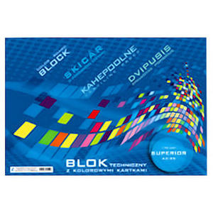 Blok papierów kolorowych A3 Kreska 170g 25k x1 - 2824963406