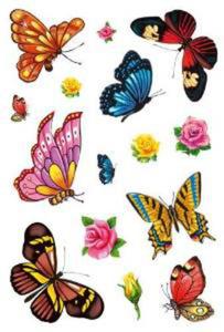 Tatuaż HERMA 6766 motyle, motylki i kwiaty - 2846498303