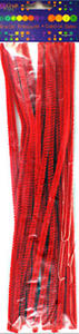 Druciki kreatywne chenille 30cm czerwone x25 - 2853361212