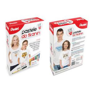 Zestaw Pentel - pastele do tkanin + koszulka x1 - 2824966372