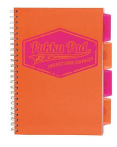 Kołonotatnik B5 Pukka Project Book Neon-pomarańcz - 2824966934
