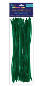 Druciki kreatywne chenille 30cm c.zielone x25 - 2856160940