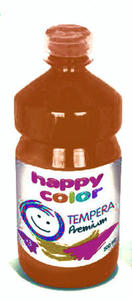 Farba tempera Happy Color 500ml - brązowa x1 - 2860488551