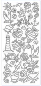 Sticker złoty 10865 - zwierzęta morskie x1 - 2824970005