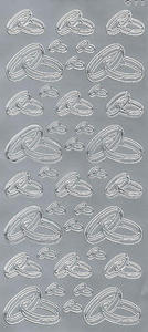Sticker srebrny 02540 - obrczki x1 - 2824959710