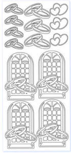 Sticker srebrny 11330 - obrczki, okna (R04) x1