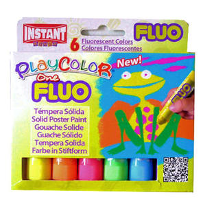 Farby w sztyfcie Playcolor Fluo 6szt. - 2824971060