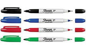 Marker Papermate Sharpie Twin - czerwony x1 - 2835855822