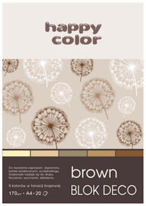 Blok A5 Happy Color Deco Brown 170g 20k x1 - 2860488653