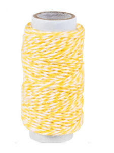 Sznurek bawełniany piekarski 20mb - żółty x1 - 2837847354