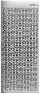 Sticker srebrny 02088 - gwiazdki x1 - 2843439573