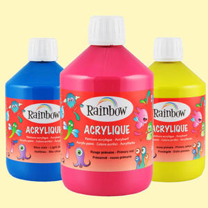 Farba akrylowa RAINBOW 500ml - czarna x1