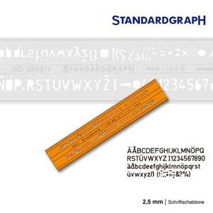 Szablon literowy H-profil prosty 2,5mm x1