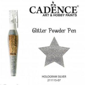 Długopis z brokatem holograficznym - silver x1 - 2860489134