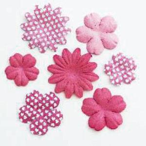 Kwiaty papierowe Patki mix rowy x24 - 2860489356