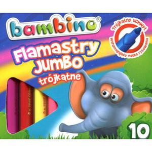 Pisaki Bambino Jumbo trjktne 10kol. x1 - 2867899424